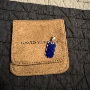 David Yurman 21mm Lapis Lazuli Chevron Tag